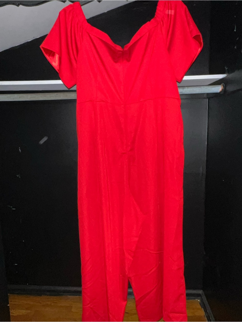 City Chic Red Tie-Front Jump Suit - Picture 2 of 5